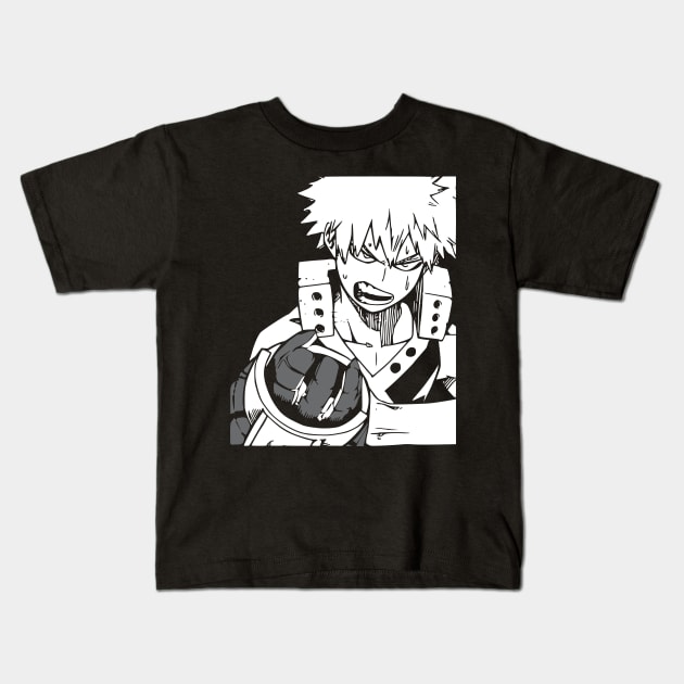 Bakugo Anime Fanart Kids T-Shirt by Planet of Tees